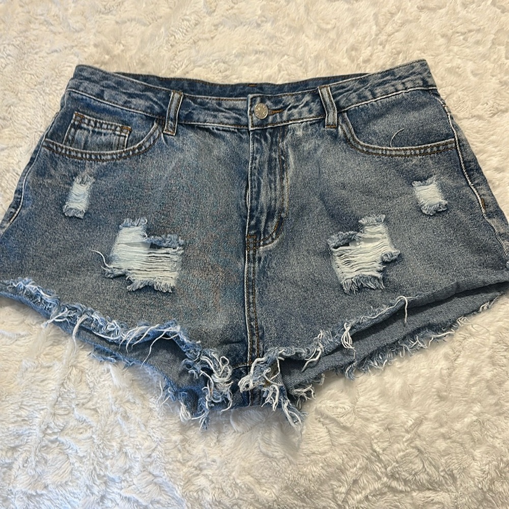 Denim cut off shorts